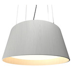 Conical Drum Pendant - Organic White / White Acrylic