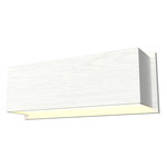 Clean Rectangle Wall Sconce - Organic White / White Acrylic