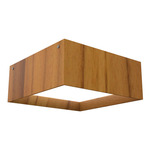 Squares Ceiling Light - Teak / White Acrylic
