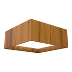 Squares Ceiling Light - Teak / White Acrylic