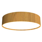 Cylindrical Ceiling Flush Light - Louro Freijo / White Acrylic