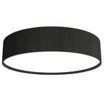 Cylindrical Ceiling Flush Light - Charcoal / White Acrylic