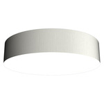 Cylindrical Ceiling Flush Light - Organic White / White Acrylic