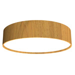 Cylindrical Ceiling Flush Light - Louro Freijo / White Acrylic