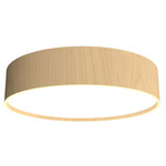 Cylindrical Ceiling Flush Light - Maple / White Acrylic