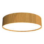 Cylindrical Ceiling Flush Light - Louro Freijo / White Acrylic