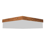 Clean Square Ceiling Flush Light - Imbuia / White