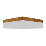 Clean Square Ceiling Flush Light - Teak / White
