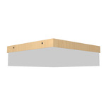 Clean Square Ceiling Flush Light - Maple / White