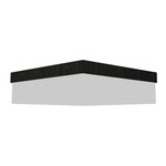 Clean Square Ceiling Flush Light - Charcoal / White