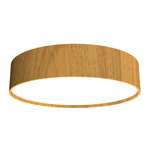 Cylindrical Ceiling Flush Light - Louro Freijo / White Acrylic