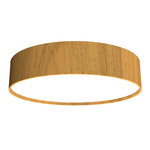 Cylindrical Ceiling Flush Light - Louro Freijo / White Acrylic