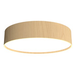 Cylindrical Ceiling Flush Light - Maple / White Acrylic