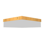 Clean Square Ceiling Flush Light - Louro Freijo / White