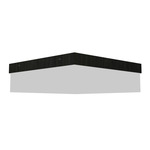 Clean Square Ceiling Flush Light - Charcoal / White