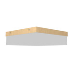 Clean Square Ceiling Flush Light - Maple / White