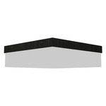 Clean Square Ceiling Flush Light - Charcoal / White