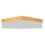 Clean Square Ceiling Flush Light - Louro Freijo / White