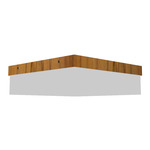 Clean Square Ceiling Flush Light - Teak / White