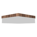 Clean Square Ceiling Flush Light - American Walnut / White