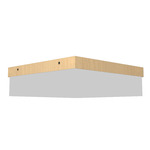 Clean Square Ceiling Flush Light - Maple / White