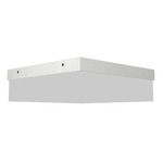 Clean Square Ceiling Flush Light - Organic White / White