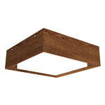 Squares Meio Ceiling Flush Light - Imbuia / White Acrylic