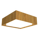 Squares Meio Ceiling Flush Light - Louro Freijo / White Acrylic
