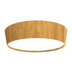 Round Tapered Flush Light - Louro Freijo / White Acrylic
