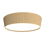 Round Tapered Flush Light - Maple / White Acrylic
