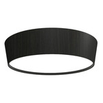 Round Tapered Flush Light - Charcoal / White Acrylic