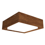 Squares Meio Ceiling Flush Light - Imbuia / White Acrylic