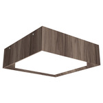 Squares Meio Ceiling Flush Light - American Walnut / White Acrylic