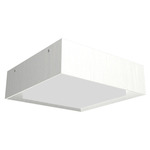 Squares Meio Ceiling Flush Light - Organic White / White Acrylic