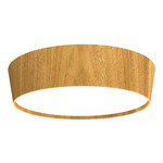 Round Tapered Flush Light - Louro Freijo / White Acrylic