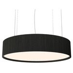 Cylindrical LED Pendant - Charcoal / White Acrylic