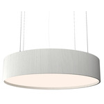 Cylindrical LED Pendant - Organic White / White Acrylic