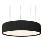 Cylindrical LED Pendant - Charcoal / White Acrylic