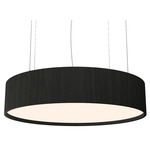 Cylindrical LED Pendant - Charcoal / White Acrylic