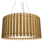 Slatted Ripada Pendant - Louro Freijo / White Acrylic