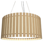 Slatted Ripada Pendant - Maple / White Acrylic