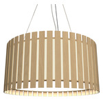 Slatted Ripada Pendant - Maple / White Acrylic