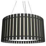 Slatted Ripada Pendant - Charcoal / White Acrylic