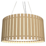Slatted Ripada Pendant - Maple / White Acrylic