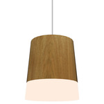 Conical Dual Pendant - Louro Freijo / White Acrylic