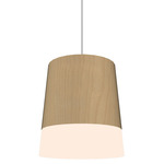 Conical Dual Pendant - Maple / White Acrylic