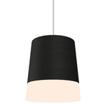 Conical Dual Pendant - Charcoal / White Acrylic
