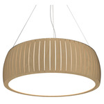 Barrel Drum Pendant - Maple / White Acrylic