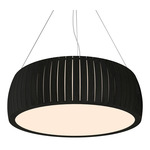 Barrel Drum Pendant - Charcoal / White Acrylic