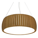 Barrel Drum Pendant - Louro Freijo / White Acrylic